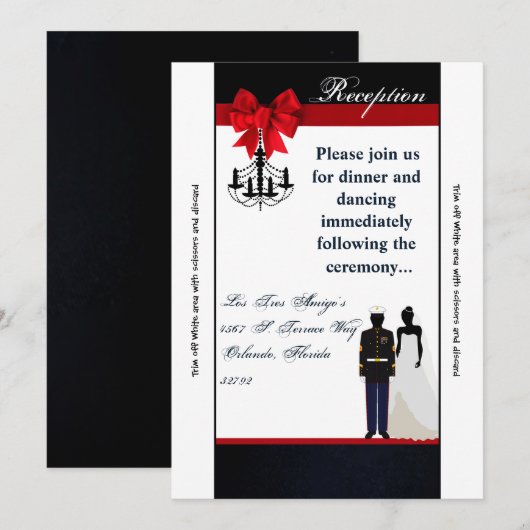 3.5x7 Receptie Kaart (Voorkant / Achterkant)