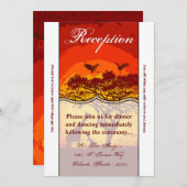 3.5x7 Receptie Kaart African Safari Giraffe Sun (Voorkant / Achterkant)