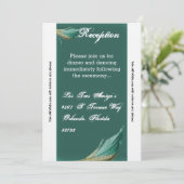 3.5x7 Receptie Kaart Animal Quail Feather Bird (Staand voorkant)