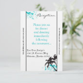 3.5x7 Receptie Kaart Beach Breeze Ocean Water Trop (Staand voorkant)