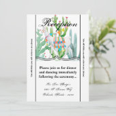 3.5x7 Receptie Kaart Boho Llama Bohemian Cacti Des (Staand voorkant)