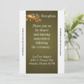 3.5x7 Receptie Kaart Bruin Dubbele Fiets (Staand voorkant)