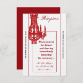 3.5x7 Receptie-Kaart Crystal Chandelier Glitz Glam Kaart (Voorkant / Achterkant)