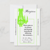 3.5x7 Receptie-Kaart Crystal Chandelier Glitz Glam Kaart (Voorkant)