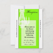 3.5x7 Receptie-Kaart Crystal Chandelier Glitz Glam Kaart (Voorkant)