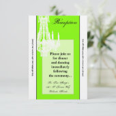 3.5x7 Receptie-Kaart Crystal Chandelier Glitz Glam Kaart (Staand voorkant)