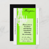 3.5x7 Receptie-Kaart Crystal Chandelier Glitz Glam Kaart (Voorkant / Achterkant)