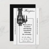 3.5x7 Receptie-Kaart Crystal Chandelier Glitz Glam Kaart (Voorkant / Achterkant)