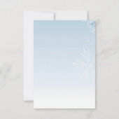 3.5x7 Receptie Kaart Crystal Snowflakes Winter (Achterkant)