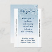 3.5x7 Receptie Kaart Crystal Snowflakes Winter (Voorkant / Achterkant)