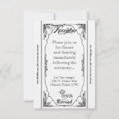 3.5x7 Receptie Kaart Eet Drink Wees getrouwd Wit (Voorkant)