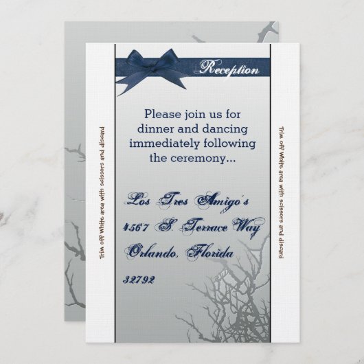 3.5x7 Receptie Kaart Frosted Glass gebarsten spieg (Voorkant / Achterkant)