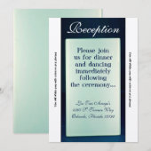 3.5x7 Receptie Kaart Frosted Glass Mirror Modern (Voorkant / Achterkant)