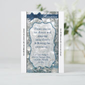 3.5x7 Receptie Kaart Gebarsten Ijs Wintersneeuw Ij (Staand voorkant)