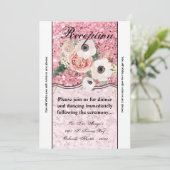 3.5x7 Receptie Kaart Geometrische Tuin Roos Glitte (Staand voorkant)