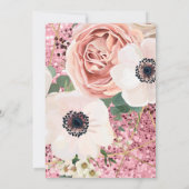 3.5x7 Receptie Kaart Geometrische Tuin Roos Glitte (Achterkant)