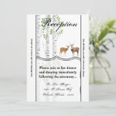 3.5x7 Receptie Kaart Herten Doe Buck Bos Woodland (Staand voorkant)