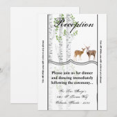 3.5x7 Receptie Kaart Herten Doe Buck Bos Woodland (Voorkant / Achterkant)