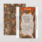 3.5x7 Receptie Kaart Jacht Paar Herten Doe Buck (Voorkant / Achterkant)