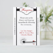 3.5x7 receptie Kaart Lady Bug Dandilion Flower Ins (Staand voorkant)