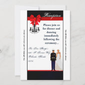 3.5x7 Receptie Kaart Marine Hispanic Uniform Groom (Voorkant)