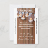 3.5x7 Receptie Kaart Mason Jar kaarslicht nacht (Voorkant)