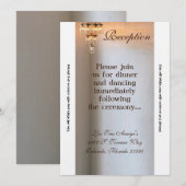 3.5x7 Receptie Kaart Mason Jar Kroonluchter Kaars (Voorkant / Achterkant)