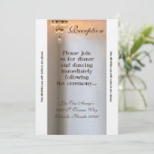 3.5x7 Receptie Kaart Mason Jar Kroonluchter Kaars (Staand voorkant)