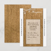 3.5x7 Receptie Kaart Mason Jar String Lights Burla (Voorkant / Achterkant)