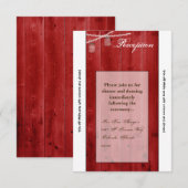 3.5x7 Receptie Kaart Mason Jar String Lights Wood (Voorkant / Achterkant)