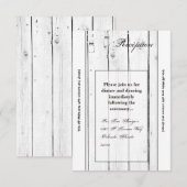 3.5x7 Receptie Kaart Mason Jar String Lights Wood (Voorkant / Achterkant)