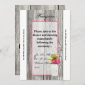 3.5x7 Receptie Kaart Mason Jars met Wildbloemen (Voorkant / Achterkant)