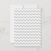 3.5x7 Receptie Kaart Modern Chevron Stripe Koraal (Achterkant)