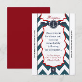 3.5x7 Receptie Kaart Nautisch Ankerkompas Oceaan (Voorkant / Achterkant)