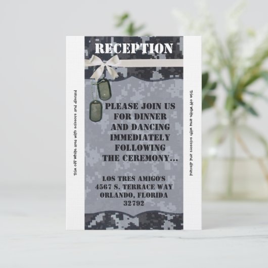 3.5x7 Receptie Kaart Navy DIGITAAL PRINT UNIFORM (Staand voorkant)