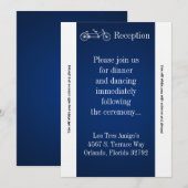 3.5x7 Receptie Kaart Navy Double Bike (Voorkant / Achterkant)