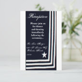 3.5x7 Receptie Kaart Navy Zomerjurk Blues Unif (Staand voorkant)