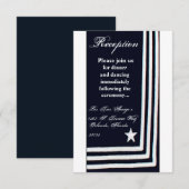 3.5x7 Receptie Kaart Navy Zomerjurk Blues Unif (Voorkant / Achterkant)