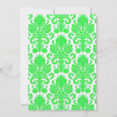 3.5x7 Receptie Kaart Neon Groen Roze Sinaasappel D (Achterkant)