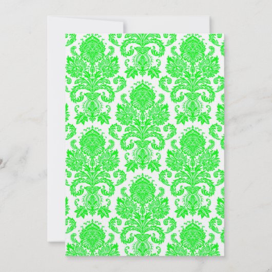 3.5x7 Receptie Kaart Neon Groen Roze Sinaasappel D (Achterkant)