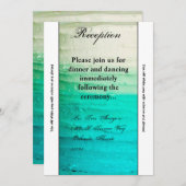 3.5x7 Receptie Kaart Ombre Blauw Frosting (Voorkant / Achterkant)