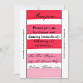 3.5x7 Receptie Kaart Ombre Streep Roze Lijn Vervag (Voorkant)