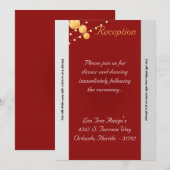 3.5x7 Receptie Kaart Papier Lantaarns Rood (Voorkant / Achterkant)