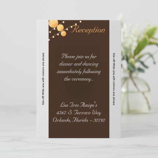 3.5x7 Receptie Kaart Papieren Lantaarns Bro (Staand voorkant)