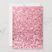 3.5x7 Receptie Kaart Roos Gouden Glitter (Achterkant)