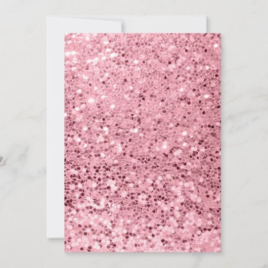 3.5x7 Receptie Kaart Roos Gouden Glitter (Achterkant)