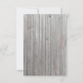 3.5x7 Receptie Kaart Schuur Wood Diamond Ribbon Ba (Achterkant)