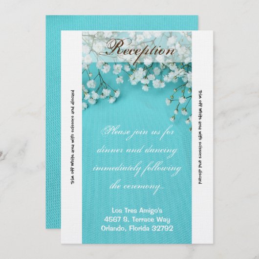 3.5x7 Receptie Kaart Spring Babys Adembloem (Voorkant / Achterkant)