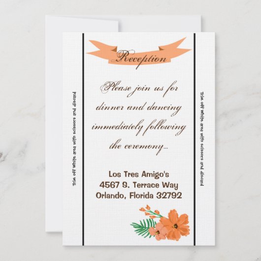 3.5x7 Receptie Kaart Spring Hibiscus Flower Hawaii (Voorkant)