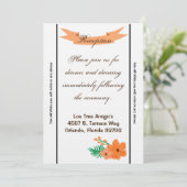 3.5x7 Receptie Kaart Spring Hibiscus Flower Hawaii (Staand voorkant)